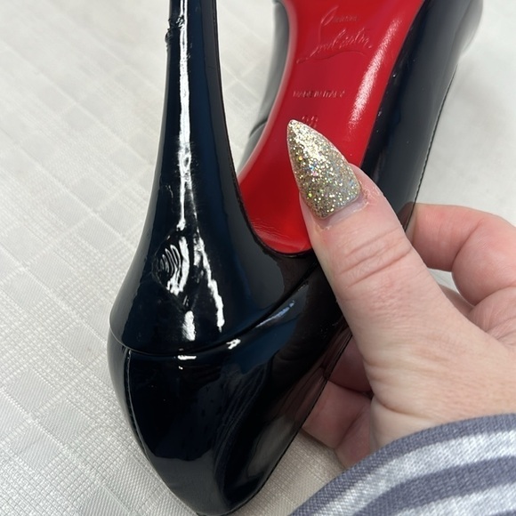 CHRISTIAN LOUBOUTIN  Black Patent Leather Decollete 868 100 size 38 - Picture 10 of 11
